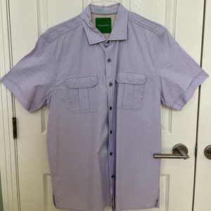 Tommy Bahama Light Purple Cotton Short Sleeve Shirt
